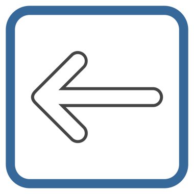 Yuvarlak ok vektör simgesi bir çerçevede yaptı.