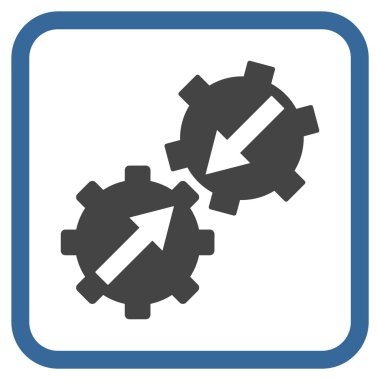 Dişli Tümleştirme vektör simgesi bir çerçeve içinde