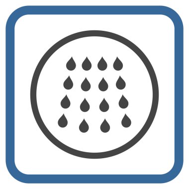 Damla vektör simgesi bir çerçeve içinde