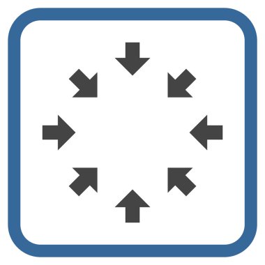 Kompakt oklar bir çerçeve içinde simge vektör