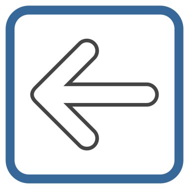 Yuvarlak ok vektör simgesi bir çerçevede yaptı.