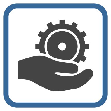 Geliştirme hizmeti vektör simgesi bir çerçeve içinde