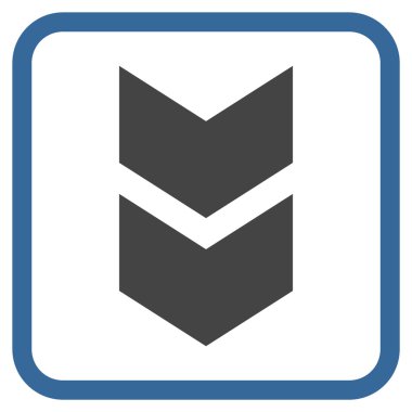 Vektör simgesi bir çerçeve içinde aşağı kaydır