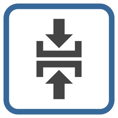 Basın düşey yönde vektör simgesi bir çerçeve içinde