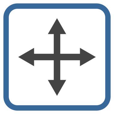 Genişletin okları vektör simgesi bir çerçeve içinde