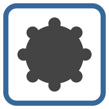 Dişli vektör simgesi bir çerçeve içinde