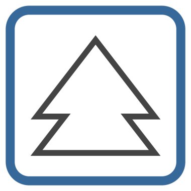 Yön yukarı vektör simgesi bir çerçeve içinde