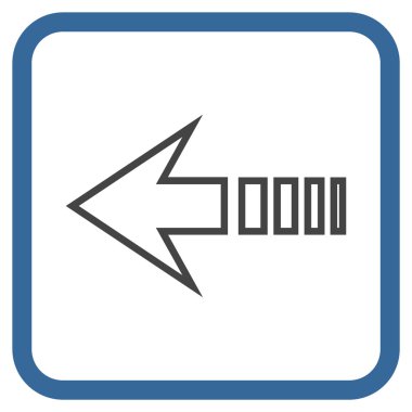 Sol vektör simgesi bir çerçevede göndermek