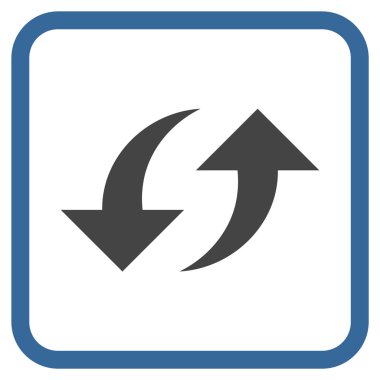 Exchange oklar bir çerçeve içinde simge vektör