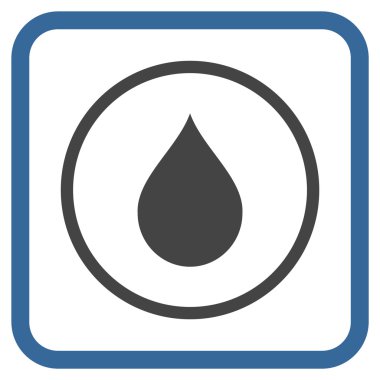 Damla vektör simgesi bir çerçeve içinde