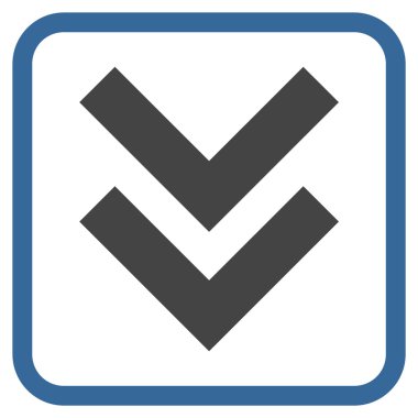 Vektör simgesi bir çerçeve içinde aşağı kaydır