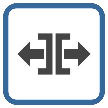 Yatay yöndeki vektör simgesi bir çerçeve içinde bölmek