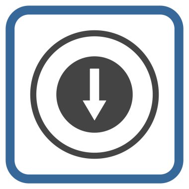 Bir çerçeve içinde yönlü ok vektör simgesi