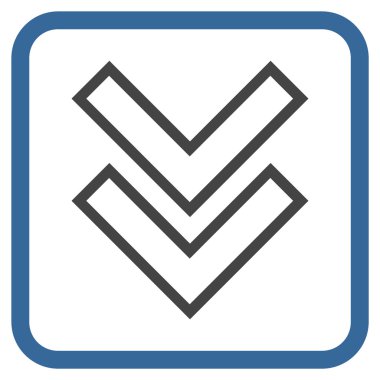 Vektör simgesi bir çerçeve içinde aşağı kaydır