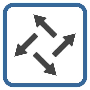 Santrifüj oklar bir çerçeve içinde simge vektör