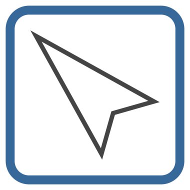 İşaretçi yaptı vektör simgesi bir çerçeve içinde yukarı