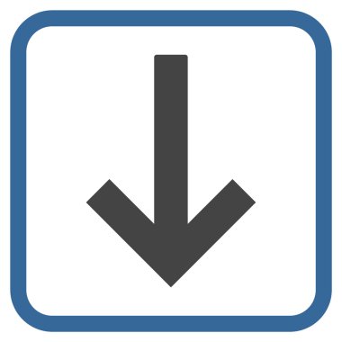 Bir çerçeve içinde ok vektör simgesi