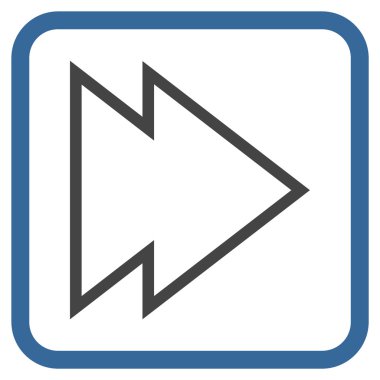 Yöne doğru vektör simgesi bir çerçeve içinde