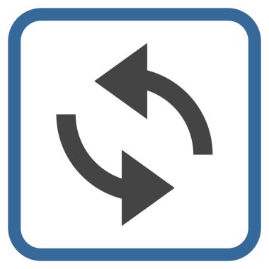 Exchange oklar bir çerçeve içinde simge vektör