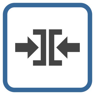 Basın yatay yöndeki vektör simgesi bir çerçeve içinde