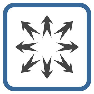 Genişletin okları vektör simgesi bir çerçeve içinde