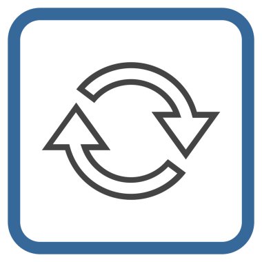 Oklar vektör simgesi bir çerçeve içinde yenileme