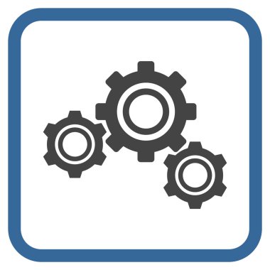 Gears'ı vektör simgesi bir çerçeve içinde