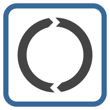 Döndürme vektör simgesi bir çerçeve içinde