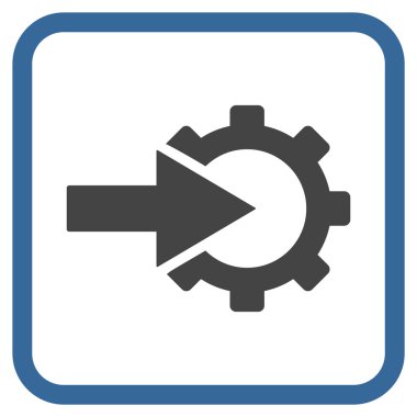 COG Tümleştirme vektör simgesi bir çerçeve içinde