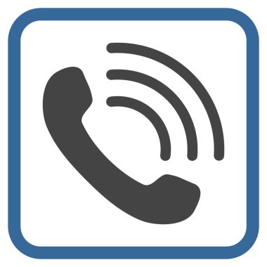 Telefon vektör simgesi bir çerçeve içinde