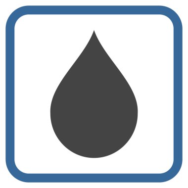 Damla vektör simgesi bir çerçeve içinde