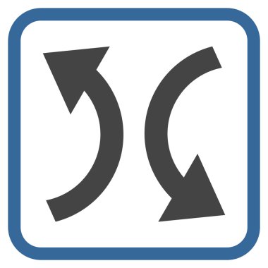 Exchange oklar bir çerçeve içinde simge vektör