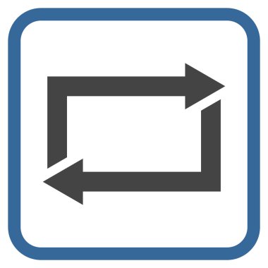Exchange oklar bir çerçeve içinde simge vektör