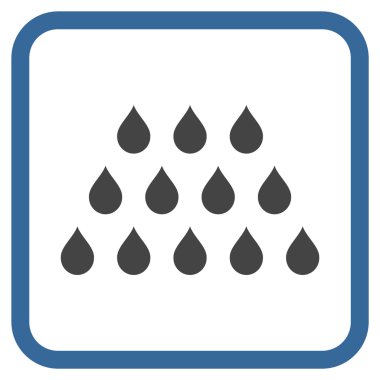 Damla vektör simgesi bir çerçeve içinde