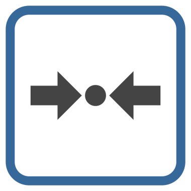 Basınç yatay vektör simgesi bir çerçeve içinde