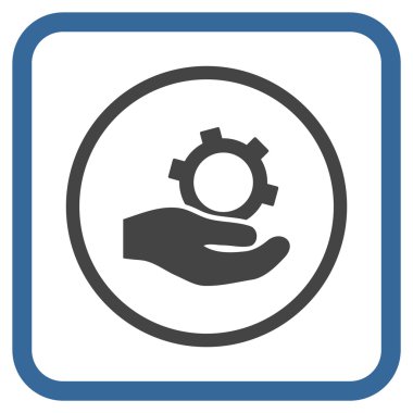 Bir çerçevedeki mühendislik hizmeti vektör simgesi