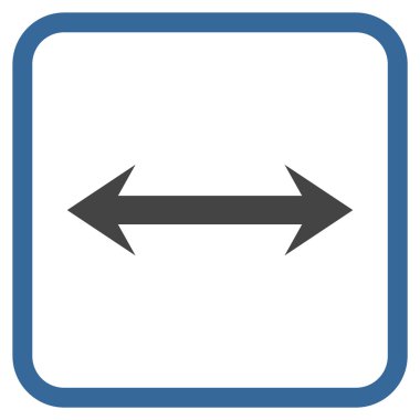 Yatay Çevir vektör simgesi bir çerçeve içinde