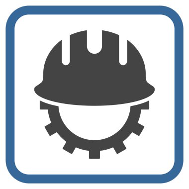 Geliştirme işçisi vektör simgesi bir çerçeve içinde