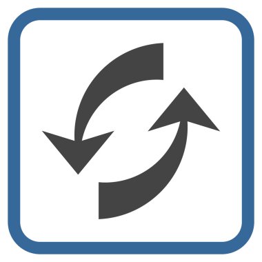 Exchange oklar bir çerçeve içinde simge vektör