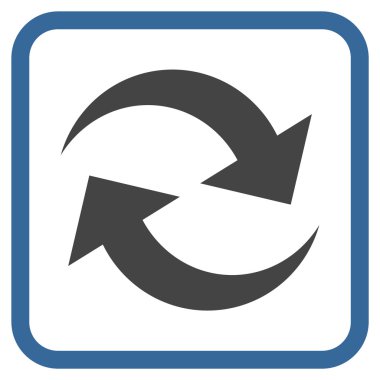 Oklar vektör simgesi bir çerçeve içinde yenileme