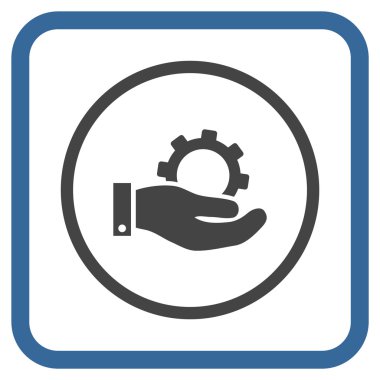 Hizmet vektör simgesi bir çerçeve içinde