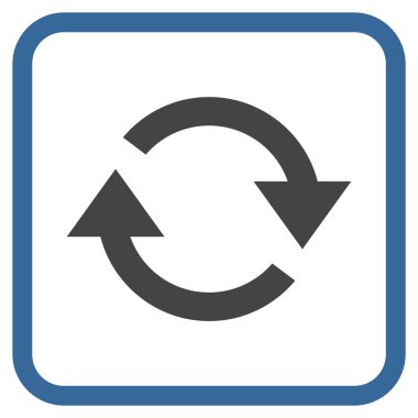 Vektör simgesi bir çerçeve içinde yenileme