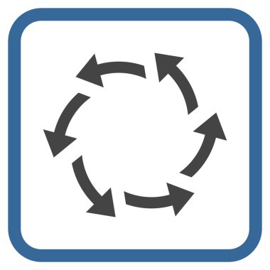 Santrifüj oklar bir çerçeve içinde simge vektör