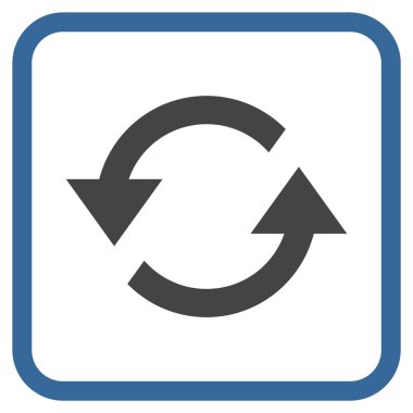 Oklar vektör simgesi bir çerçeve içinde yenileme