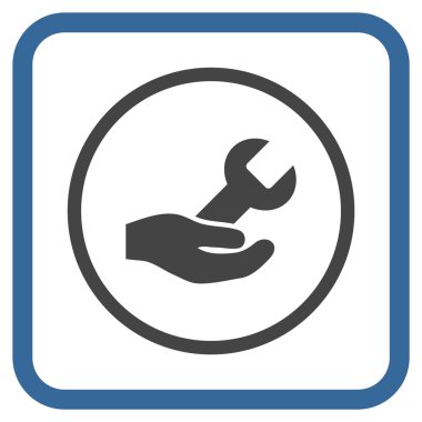 Onarım hizmeti vektör simgesi bir çerçeve içinde