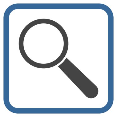 Arama aracı vektör simgesi bir çerçeve içinde