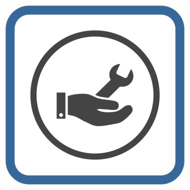 Onarım hizmeti vektör simgesi bir çerçeve içinde