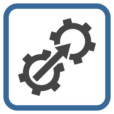Dişli Tümleştirme vektör simgesi bir çerçeve içinde
