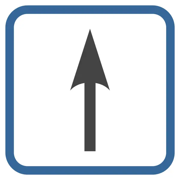 Sharp Arrow Up Icône vectorielle dans un cadre — Image vectorielle