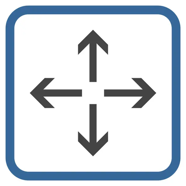 Pfeil-Vektor-Symbol in einem Rahmen erweitern — Stockvektor